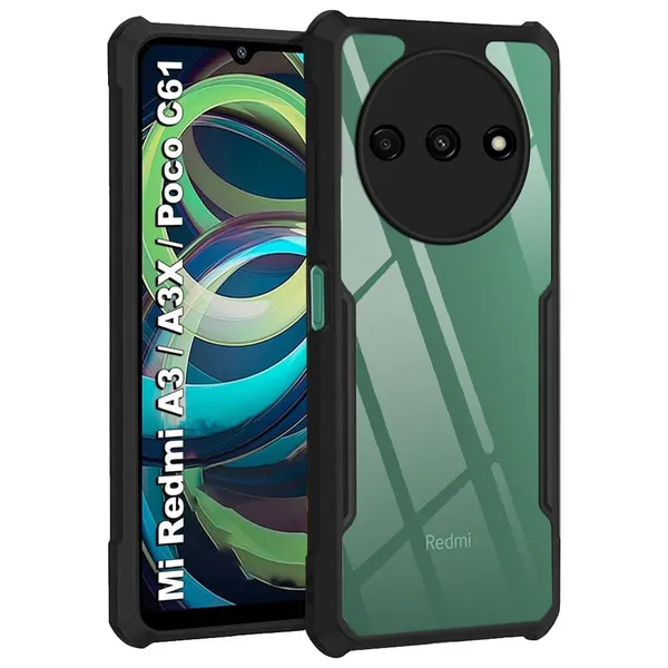 Clothemyphone_Crystal_Clear_Phone_Case_Compatible_with_Redmi_-_Transparent_Back_Cover_with_Black_Bumper_Frame_|_Protective_Case_(Mi_Redmi_A3_A3X_Poco_C61)