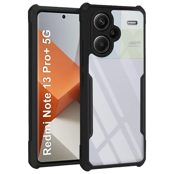 Clothemyphone_Crystal_Clear_Phone_Case_Compatible_with_Redmi_-_Transparent_Back_Cover_with_Black_Bumper_Frame_|_Protective_Case_(Xiaomi_Redmi_Note_13_Pro_Plus)