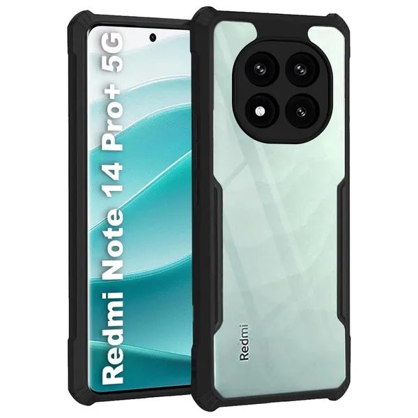 Clothemyphone_Crystal_Clear_Phone_Case_Compatible_with_Redmi_-_Transparent_Back_Cover_with_Black_Bumper_Frame_|_Protective_Case_(Xiaomi_Redmi_Note_14_Pro_Plus)