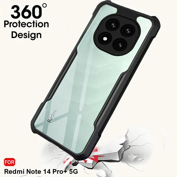 Clothemyphone_Crystal_Clear_Phone_Case_Compatible_with_Redmi_-_Transparent_Back_Cover_with_Black_Bumper_Frame_|_Protective_Case_(Xiaomi_Redmi_Note_14_Pro_Plus)