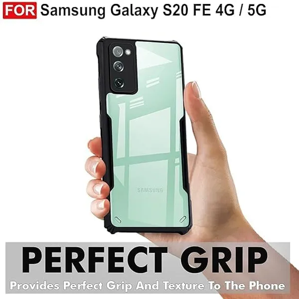 Clothemyphone_Transparent_Polycarbonate_Phone_Case_with_Black_Side_Bumper_|_Slim_&_Durable_Hard_Back_Cover_|_Shockproof_Scratch_Resistant_Sleek_Design_|_Lightweight_(S20_FE_-_S0_LITE)