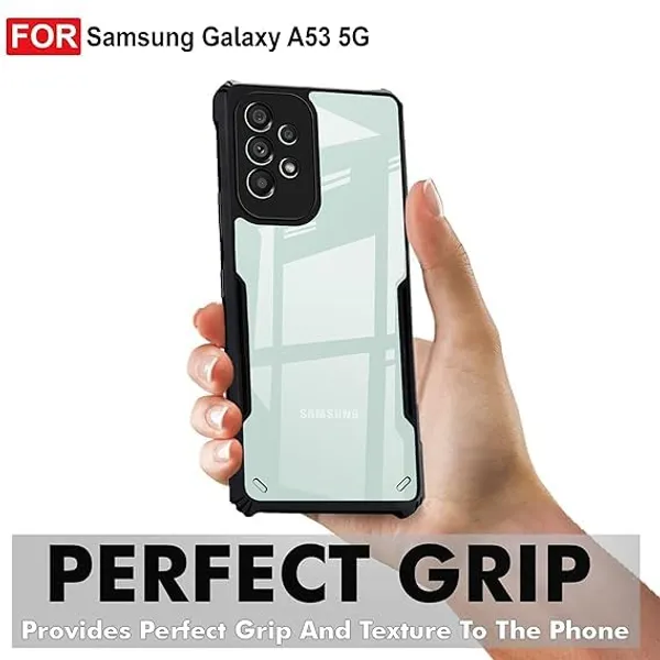 Clothemyphone_Transparent_Polycarbonate_Phone_Case_with_Black_Side_Bumper_|_Slim_&_Durable_Hard_Back_Cover_|_Shockproof_Scratch_Resistant_Sleek_Design_|_Lightweight_(Galaxy_A53)