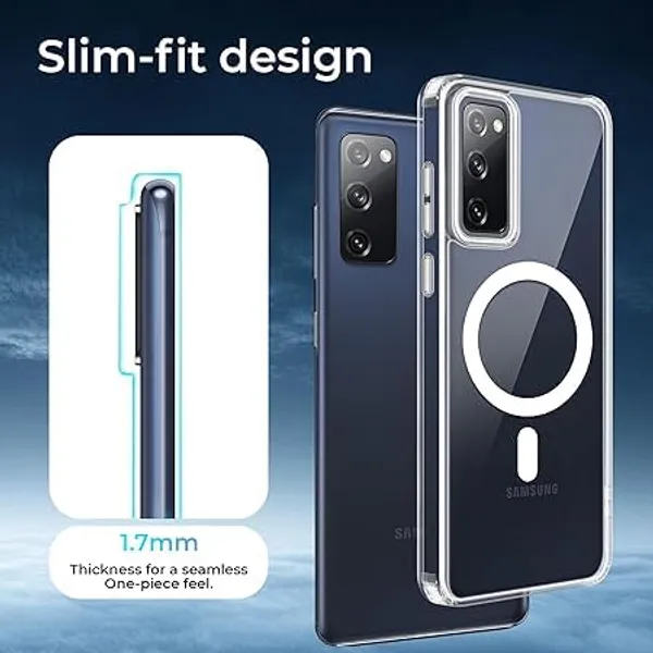Clothemyphone_Trans_with_Wireless_Charging_Polycarbonate_Shockproof_Protective_Back_Cover_|_Slim_Lightweight_Scratch_Resistant_Mobile_Case_|_Durable_Drop_Protection_(Transparent,_Galaxy_S20FE)