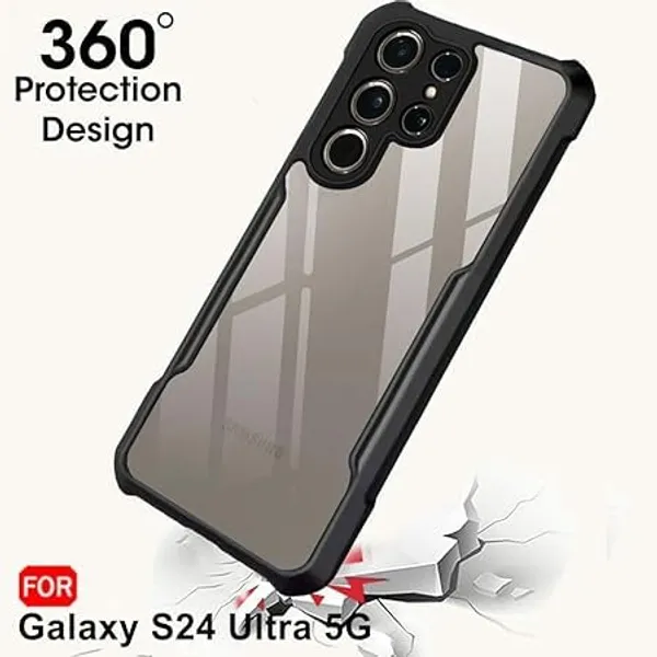 Clothemyphone_Transparent_Polycarbonate_Phone_Case_with_Black_Side_Bumper_|_Slim_&_Durable_Hard_Back_Cover_|_Shockproof_Scratch_Resistant_Sleek_Design_|_Lightweight_(Galaxy_S24_Ultra)