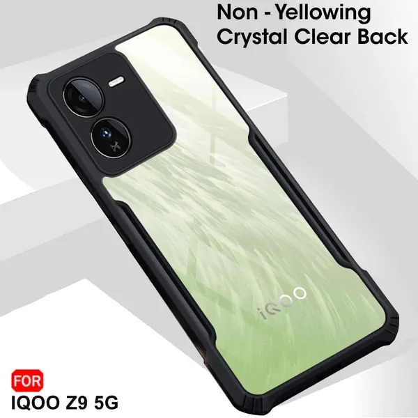 Clothemyphone_Transparent_Polycarbonate_Phone_Case_with_Black_Side_Bumper_|_Slim_&_Durable_Hard_Back_Cover_|_Shockproof_Scratch_Resistant_Sleek_Design_|_Lightweight_(VIVO_IQOO_Z9)
