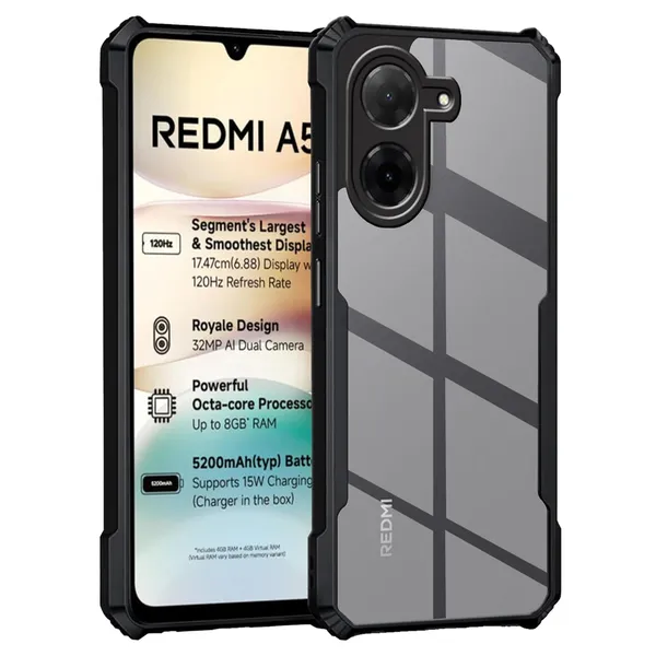 Clothemyphone_Crystal_Clear_Phone_Case_Compatible_with_Redmi_-_Transparent_Back_Cover_with_Black_Bumper_Frame_|_Protective_Case_(XIAOMI_REDMI_A5_-_Poco_C71)