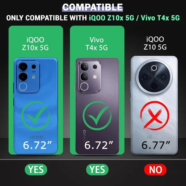 Clothemyphone_Transparent_Polycarbonate_Phone_Case_with_Black_Side_Bumper_|_Slim_&_Durable_Hard_Back_Cover_|_Shockproof_Scratch_Resistant_Sleek_Design_|_Lightweight_(iQOO_Z10x_5G_-_Vivo_T4x_5G)