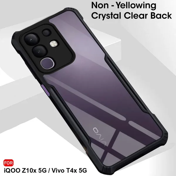 Clothemyphone_Transparent_Polycarbonate_Phone_Case_with_Black_Side_Bumper_|_Slim_&_Durable_Hard_Back_Cover_|_Shockproof_Scratch_Resistant_Sleek_Design_|_Lightweight_(iQOO_Z10x_5G_-_Vivo_T4x_5G)