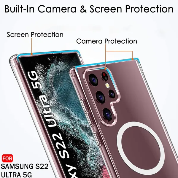Clothemyphone_Wireless_Charging_Phone_Case_with_Compatible_with_Samsung_?_Slim_&_Durable_Protective_Cover,_Shockproof,_Scratch-Resistant,_Lightweight_(Samsung_Galaxy_S22_Ultra_5G)_Clear