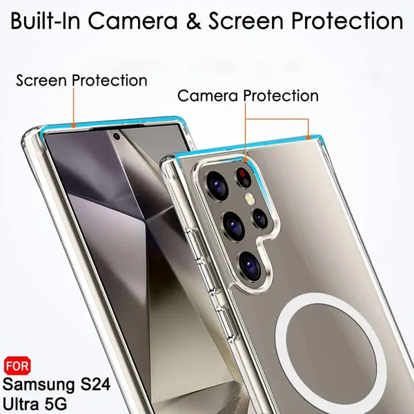 Clothemyphone_Wireless_Charging_Phone_Case_with_Compatible_with_Samsung_Galaxy_S24_Ultra_?_Slim_&_Durable_Protective_Cover,_Shockproof,_Scratch-Resistant,_Lightweight_Clear