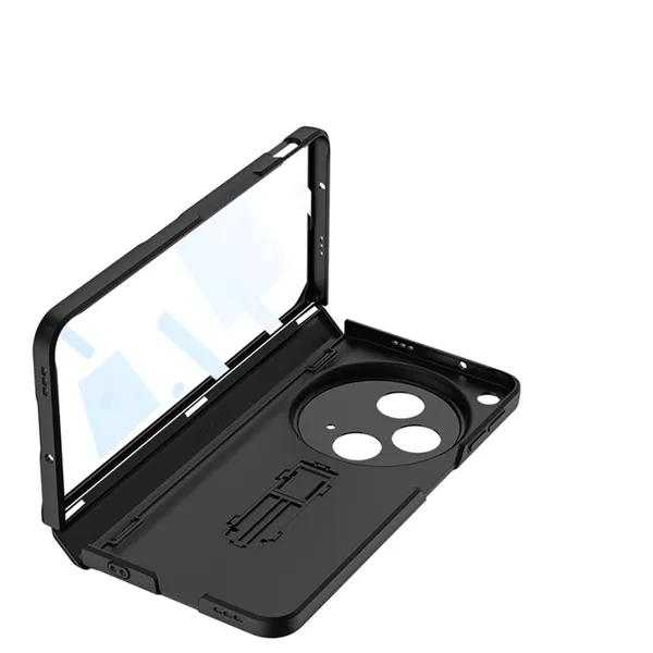 Gold_Magnetic_Hinge_Protection_Case_Cover_Compatible_With_Oneplus_Oppo_Find_N3_With_Front_Glass_Case_Kickstand_360_Degree_Protective
