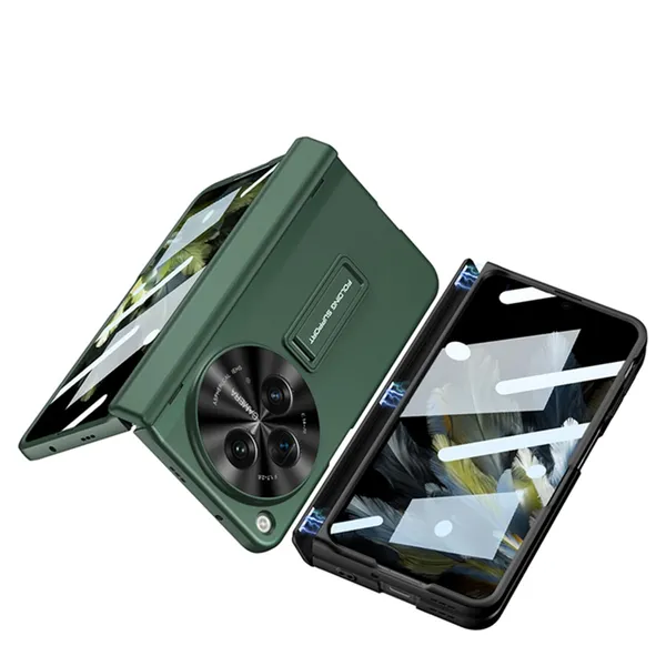 Gray_Green_Magnetic_Hinge_Protection_Case_Cover