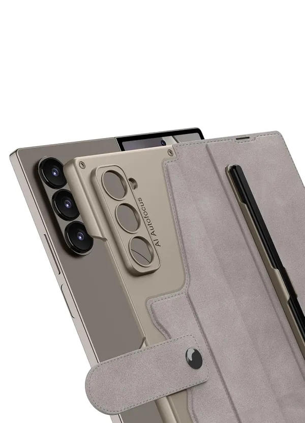 Black_Sheath_Armor_Pen_Slot_With_Glass_Back_Case_Cover_Compatible_With_Samsung_Fold_6_Protective_Phone_Case_Slim_Or_Durable_Design_Shockproof_And_Scratch_Resistant_Cover