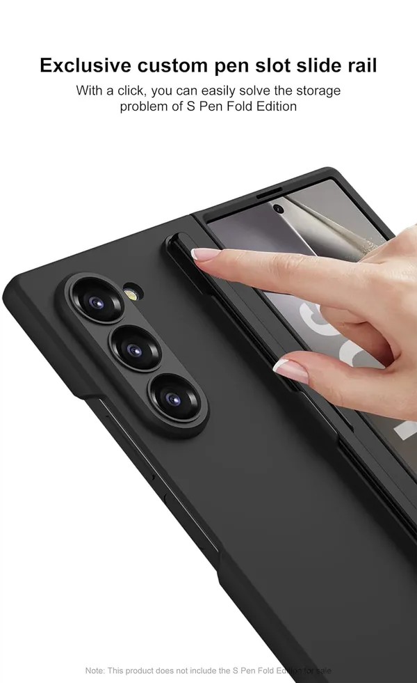 Black_Ultra_Thin_Back_Case_Compatible_For_Samsung_Galaxy_Fold_6_Inbuilt_S_Pen_Holder_Case_Cover