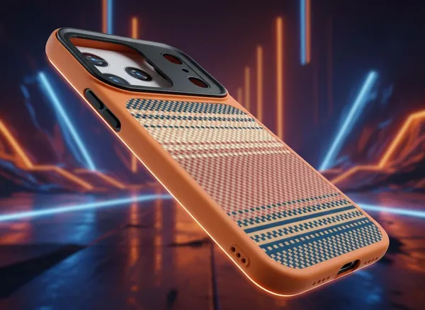 Phone_Case_Compatible_with_iPhone_17_Pro_Max,_Orange,_Geometric_Pattern_Design