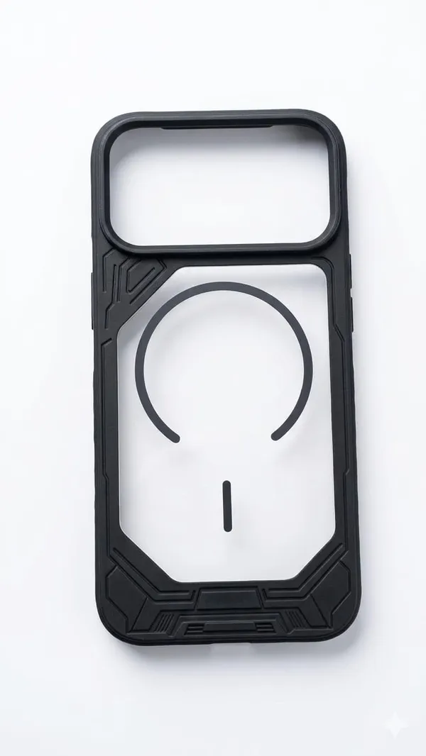 Rugged_Protective_Phone_Case_Compatible_with_iPhone_17_Pro_Max,_Transparent_Back_with_Black_Border