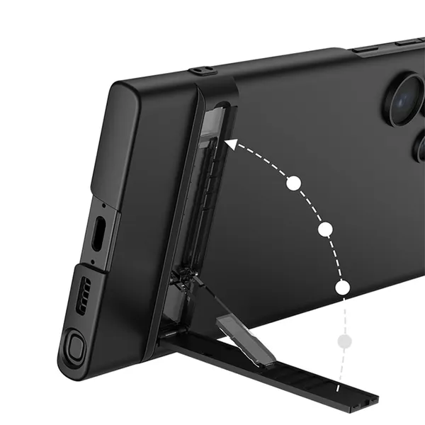 Gray_Green_Triumph_Ultra_Thin_Pc_In_Built_Kick_Stand_Case_Cover_Compatible_For_Samsung_S24_Ultra_Shockproof_&_Scratch_Resistant_Cover