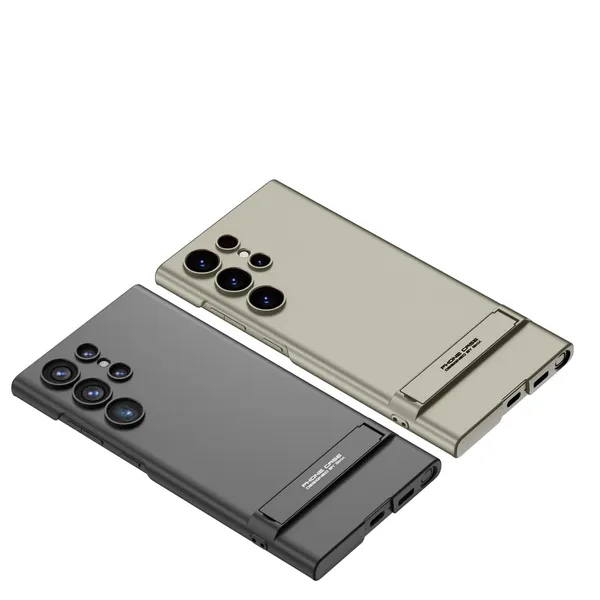 Gray_Green_Triumph_Ultra_Thin_Pc_In_Built_Kick_Stand_Case_Cover_Compatible_For_Samsung_S24_Ultra_Shockproof_&_Scratch_Resistant_Cover
