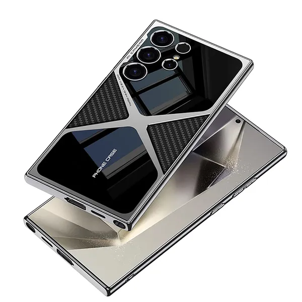 Red_Electroplated_Pu_Leather_Back_Case_Cover_Compatible_With_Samsung_Galaxy_S24_Ultra