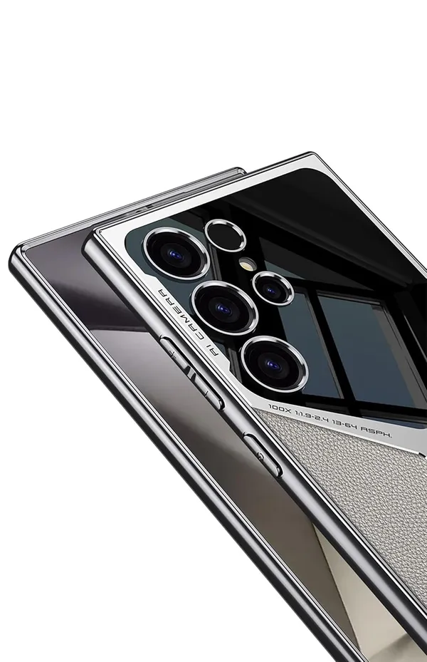 Titanium_Electroplated_Pu_Leather_Back_Case_Cover_Compatible_With_Samsung_Galaxy_S24_Ultra_Titanium