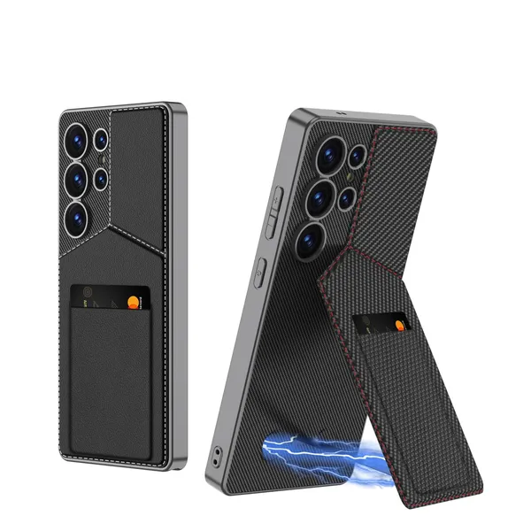 Black_Leather_Card_Slot_Holder_Back_Case_/_Cover_Compatible_With_Samsung_Galaxy_S25