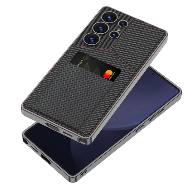 Purple_Leather_Card_Slot_Holder_Back_Case_/_Cover_Compatible_With_Samsung_Galaxy_S25