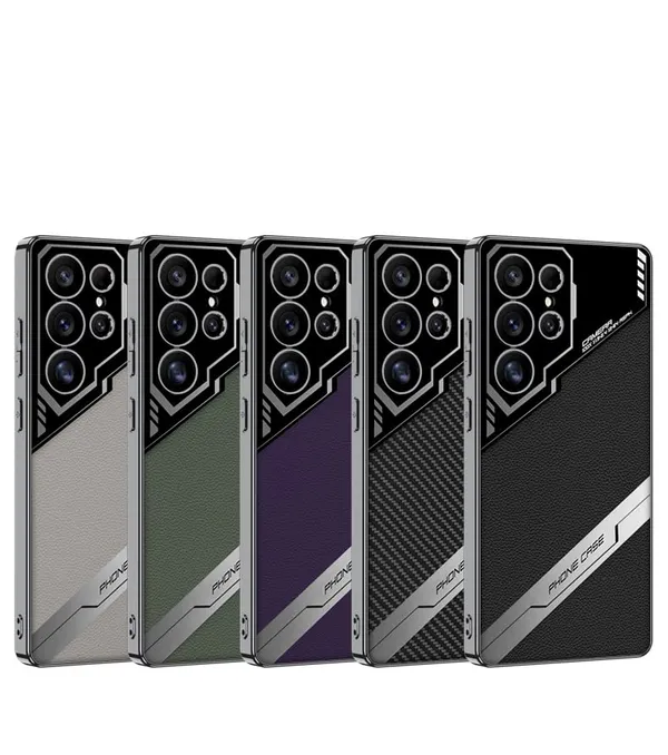 Green_Electroplated_Pu_Leather_Back_Case_/_Cover_Compatible_For_Samsung_Galaxy_S25_Ultra