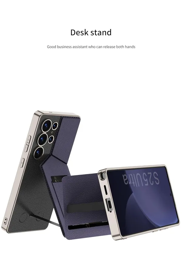 Purple_Leather_Card_Slot_Holder_Case_Cover_Compatible_For_Samsung_Galaxy_S25_Ultra