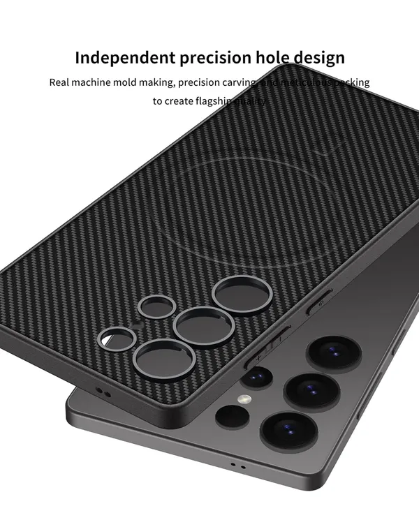 Black_Pu_Leather_Back_Cover_/_Case_With_Built_In_Magsafe_Compatible_With_Samsung_Galaxy_S25_Ultra