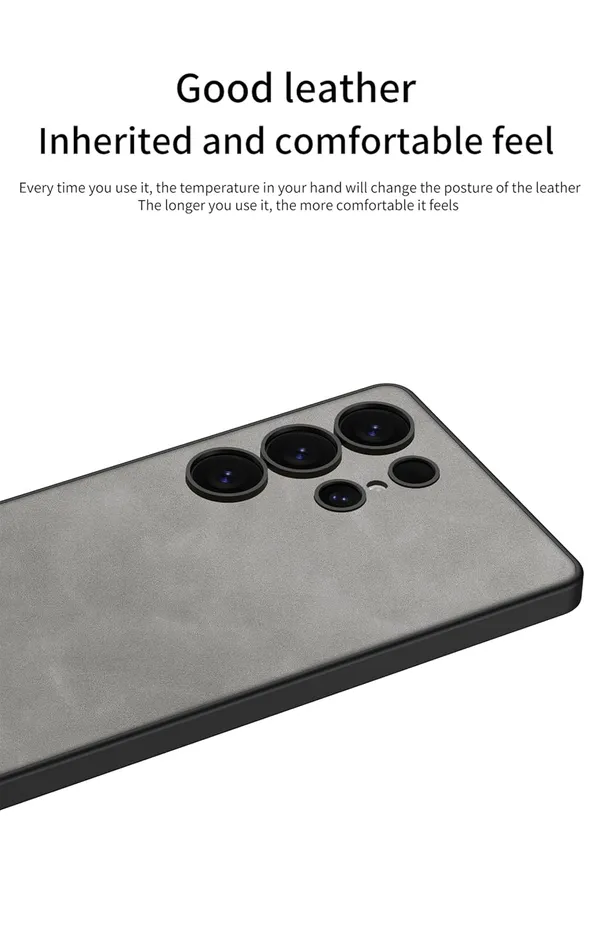 Brown_Matte_Pu_Leather_Back_With_Polycarbonate_Sides_Cover_Case_Compatible_With_Samsung_S25_Ultra