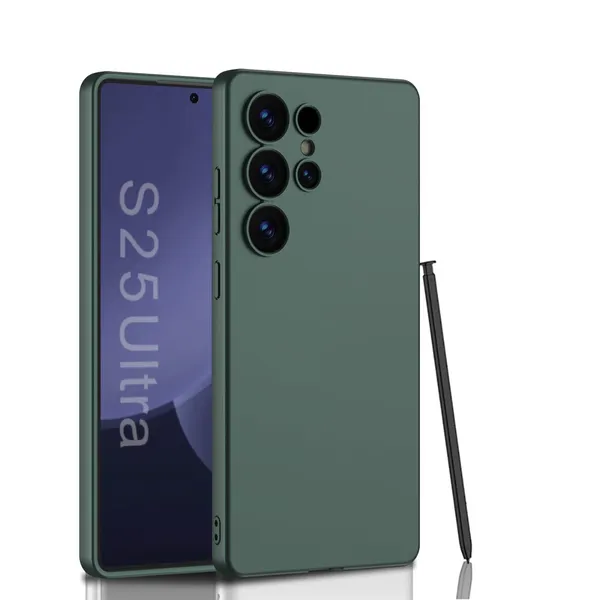 Green_Ultra_Thin_Silicon_Case_Compatible_With_Samsung_S25_Ultra