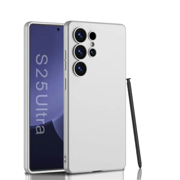 Silver_Ultra_Thin_Silicon_Case_Compatible_With_Samsung_S25_Ultra