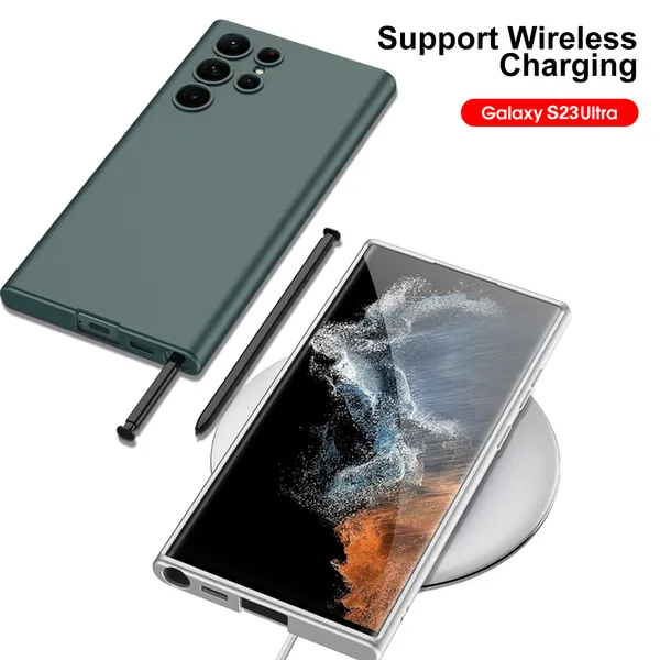 Gray_Green_Ultra_Thin_Blade_Series_Case_Slim_Cover_For_Samsung_Galaxy_S23_Plus_Matte_Finish_Scratch_Resistant_Protective_Back_Case_With_Precise_Cutouts_Silicone