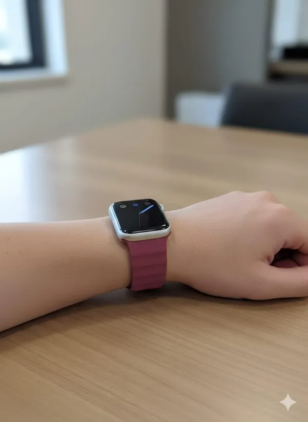 Clothemyphone_Silicone_Wave_Band_Compatible_with_Apple_Watch,_Claret_red,_42mm_44mm_45mm_49mm,_Stainless_Steel_Buckle,_Durable_and_Comfortable