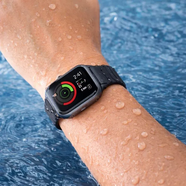 Clothemyphone_Silicone_Wave_Band_Compatible_with_Apple_Watch,_Black,_42mm_44mm_45mm_49mm,_Stainless_Steel_Buckle,_Durable_and_Comfortable