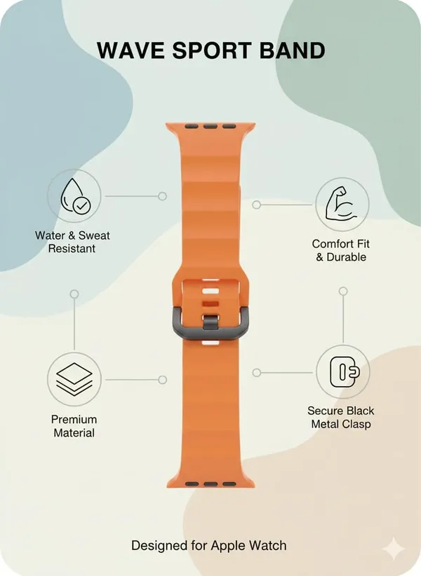 Silicone_Wave_Band_Compatible_with_Apple_Watch,_Orange,_42mm_44mm_45mm_49mm,_Stainless_Steel_Buckle,_Durable_and_Comfortable