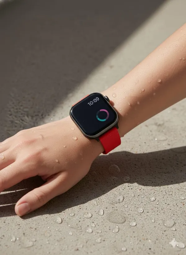 Silicone_Wave_Band_Compatible_with_Apple_Watch,_Red,_42mm_44mm_45mm_49mm,_Stainless_Steel_Buckle,_Durable_and_Comfortable