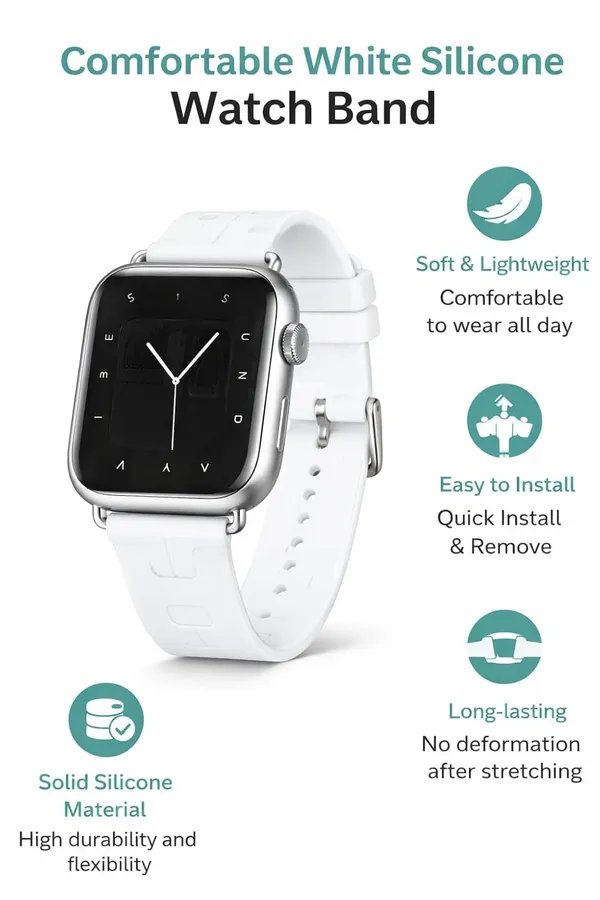 Clotheyphone_Silicone_Watch_Strap_Compatible_with_Apple_Watch_Series_9_8_7_6_5_4_3_2_1_SE_Ultra,_Waterproof_Watch_Band_with_Rust_Free_Button_|_Rugged_Design_|_WHITE