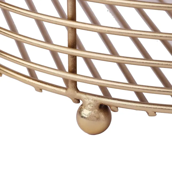 Gold_Plated_Round_Metal_Decorative_Wire_Basket_With_Handle_(25D_X_25W_X_11.5H_Cm)