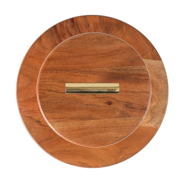 Golden_&_Brown_2-Tier_Mango_Wood_And_Metal_Cake_Stand_(11.5_X_11.5_X_11_Cm)