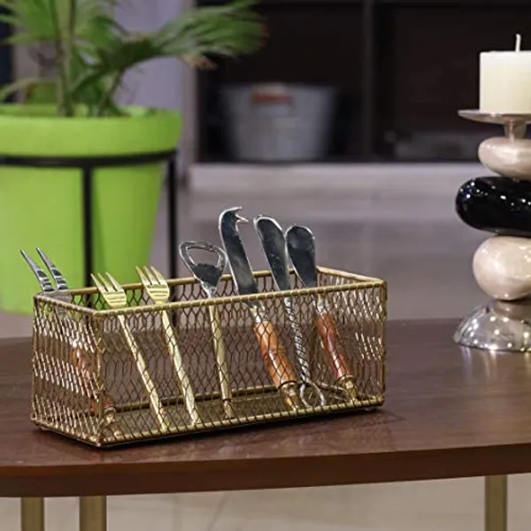 Golden_Metal_Wire_Cutlery_Holder_Basket_(9D_X_24W_X_5H_Cm)