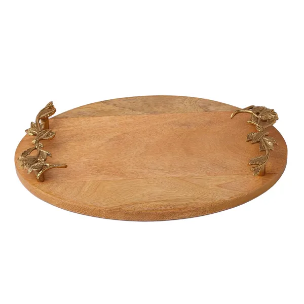 Light_Brown_Oval_Wooden_Trays_With_Handcrafted_Gold_Casting_Handles_(38L_X_26W_X_4H_Cm)