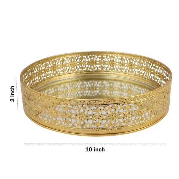 Gold_Plated_Metal_Round_Glass_Mirror_Vanitytray_(25L_X_25W_X_6H_Cm)