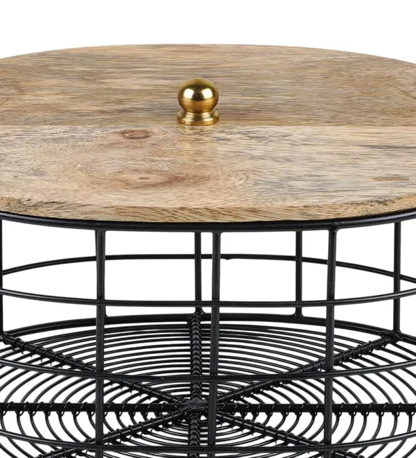 Black_Metal_Wire_Oval_Shape_Decorative_Storage_Basket_With_Wooden_Lid_(27D_X_22W_X_16H_Cm)