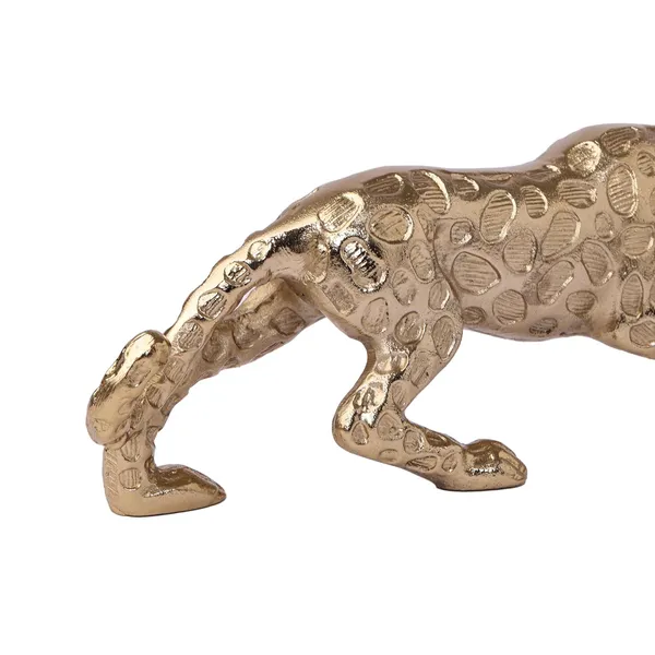 Gold_Aluminum_Casting_Panther_Sculpture_(33L_X_23W_X_12H_Cm)