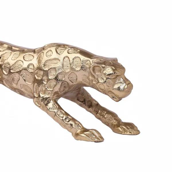 Gold_Aluminum_Casting_Panther_Sculpture_(33L_X_23W_X_12H_Cm)