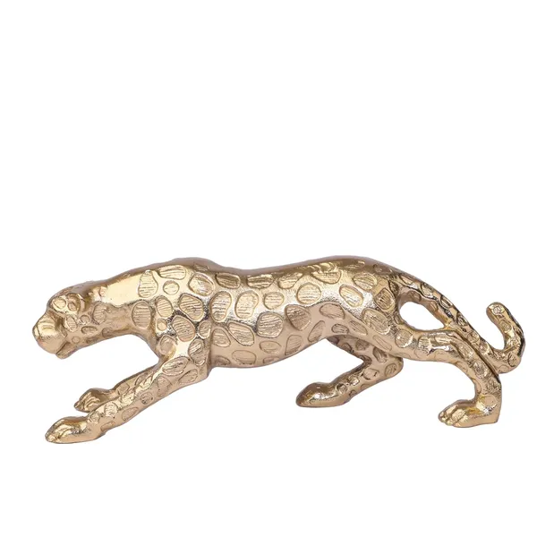 Gold_Aluminum_Casting_Panther_Sculpture_(33L_X_23W_X_12H_Cm)
