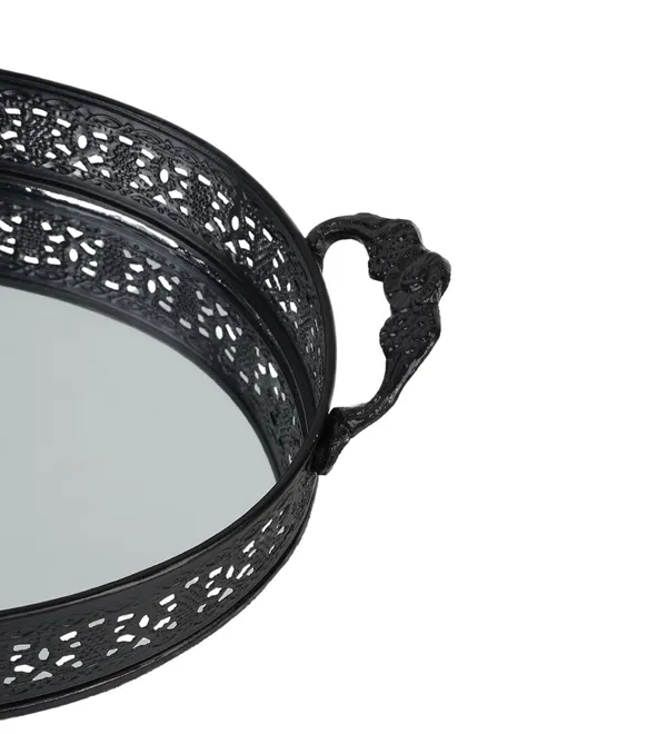Black_Decorative_Oval_Shape_Mirrored_Vanity_Tray_With_Metal_Filigree_Design_(25L_X_16W_X_6H_Cm)