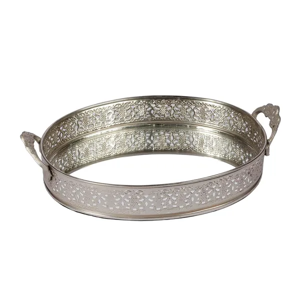 Silver_Plated_Oval_Glass_Mirror_Serving_Tray_With_Handmade_Handles_(26L_X_17W_X_6H_Cm)