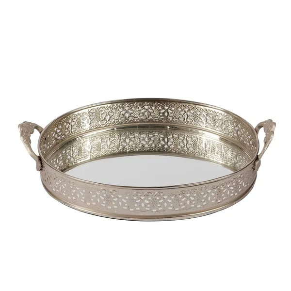 Silver_Plated_Oval_Glass_Mirror_Serving_Tray_With_Handmade_Handles_(26L_X_17W_X_6H_Cm)